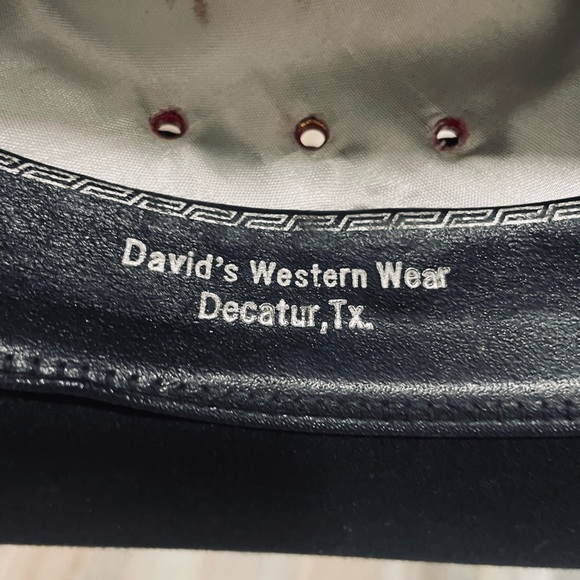 Vintage cowboy hat Mustang By Bailey 4X  Beaver Size 7 1/4 Black R 4" Brim - Picture 7 of 15